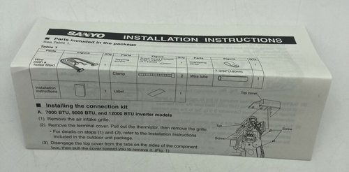 NEW Sanyo STK-KCW1 Cable Kit for Wired Remote Controller NIB - Picture 4 of 4
