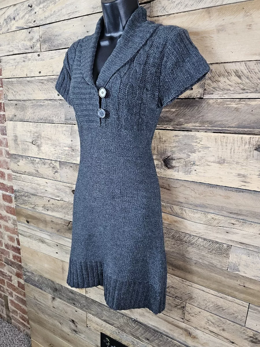 Derek Heart Sweater Women Gray Large Dress Chest 32 Waist 29 Length 32 5