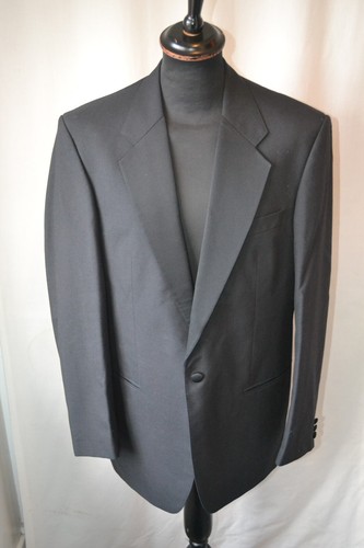 Vintage St Michae black tuxedo evening dinner 2 piece suit 42" W 38 L 31 revival - Picture 6 of 14