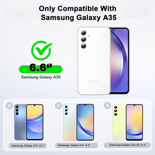 For Samsung Galaxy A35 5G Case W/ Shockproof Heavy Duty Cover, Screen Protector - Picture 2 of 9