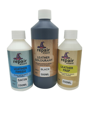 500ml All in One Leder & Vinyl Reparaturset Wiederherstellen Umfärben Abgenutzt Verblasst Sofa Tasche