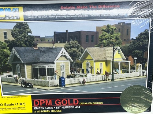 EMERY LANE " TWIN VICTORIAN HOMES " DESIGN PRESERVATION GOLD - HO Scale NEW KIT - Picture 4 of 10