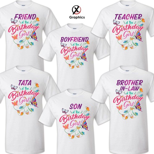 Butterfly Family T-shirt Birthday Matching Party Celebration Reunion Tee Mom - Picture 8 of 11