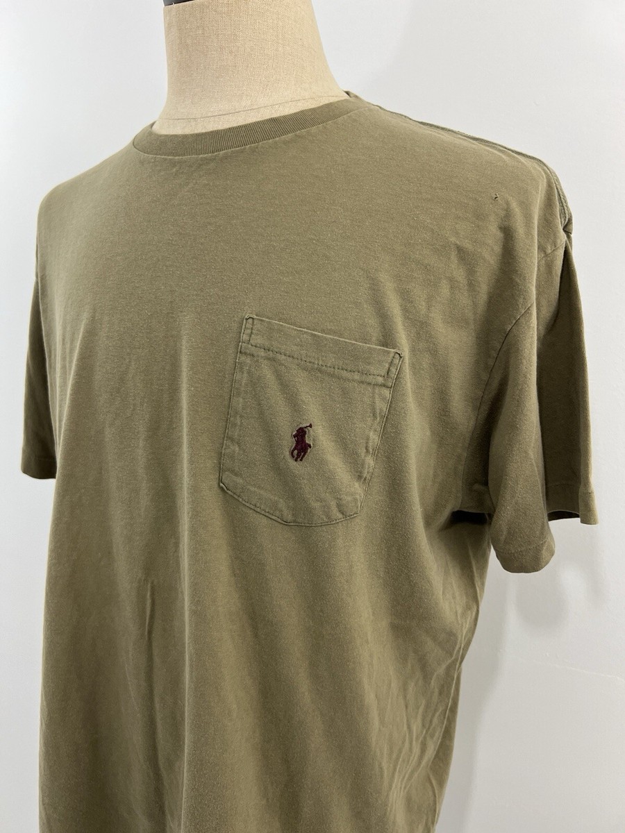 VTG Polo Ralph Lauren Mens L Pocket Tshirt Selvedge Single