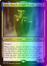MTG Atris, Oracle of Half-Truths (209p/136) Theros Beyond Death Promos LP FOIL