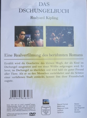 DVD Rudyard Kipling - Das Dschungelbuch (2003) Realverfilmung von 1942 mit Sabu - Imagen 2 de 3
