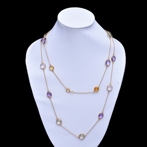 925 Sterling Silver Gemstone Bezel Connector Chain,Amethyst Chain,Bezel Chain - Picture 2 of 4