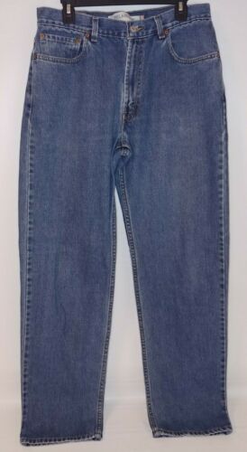 Levis 550 Jeans 34 X34 Blue Classic Relaxed Fit Medium Wash Denim Red Tab Mens