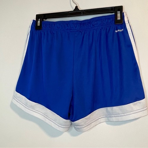 Adidas Royal Blue and White Athletic Shorts with Elastic Waistband - Picture 4 of 6
