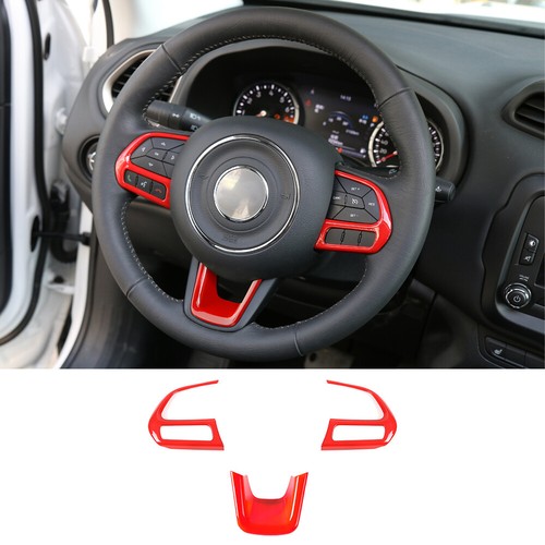 Juego completo de 13 adornos de cubierta de dirección interior decoración para Jeep Compass 17-20 rojo - Imagen 3 de 10