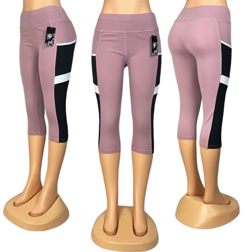 Women's High Waist Sport Yoga Capri Leggings - Picture 26 of 28