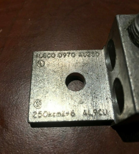 ILSCO D-970 250 MCM Thru #6 Double Mechanical Lug USA for sale online