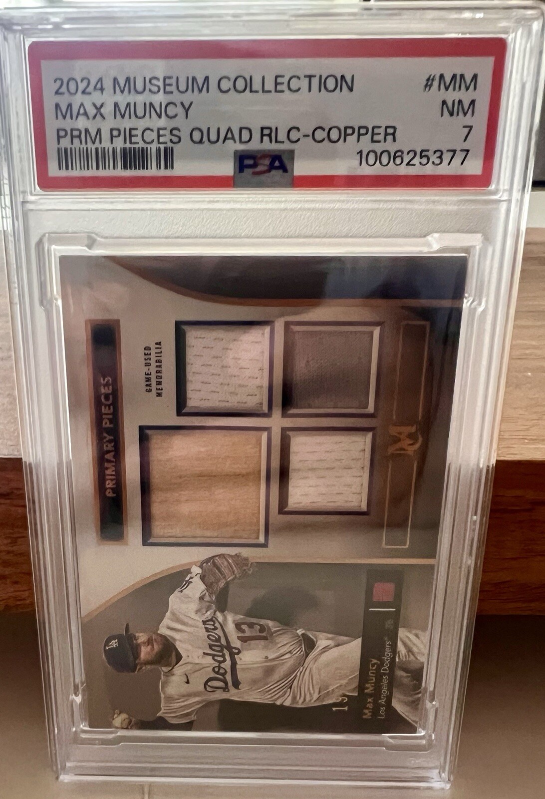 2024 Museum Collection Single-Player Primary Pieces Quad Relics /49 Max Muncy