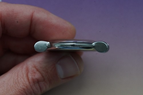 Unusual 1950s stainless steel watch signed Piaget with fancy lugs 34mm - Picture 10 of 11