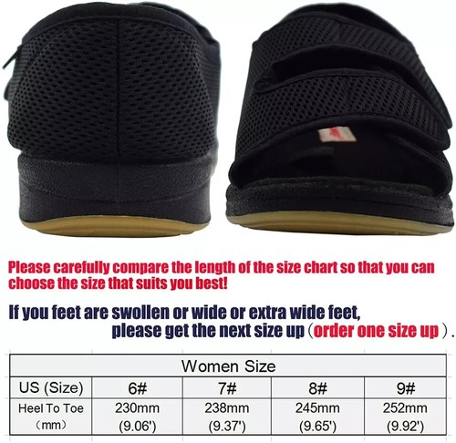 W&Lesvago Women's Diabetic Sandals-Adjustable Width Arthritis&Edema Shoes MS7008 - Picture 2 of 7