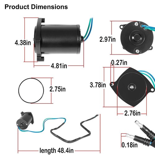 Motor de ajuste inclinable para Marine Mercury 135-225 HP 828708 878265A4 430-22011 8M0031551 - Imagen 16 de 22
