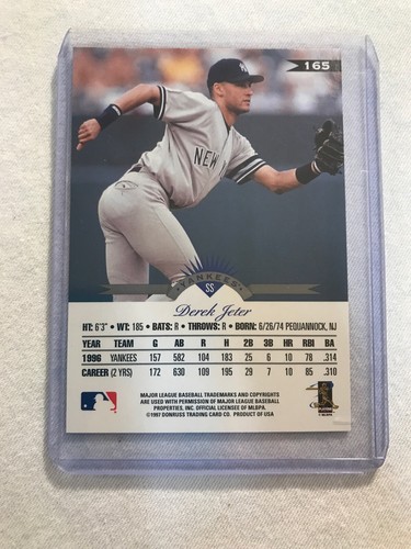 1997 LEAF #165 DEREK JETER - Picture 2 of 2