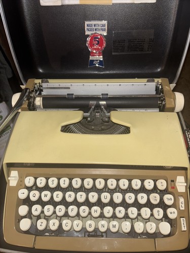 SCM VTG 6MSE Smith- Corona Sterling Portable Manual Typewriter W/Case  No Key - Picture 1 of 12