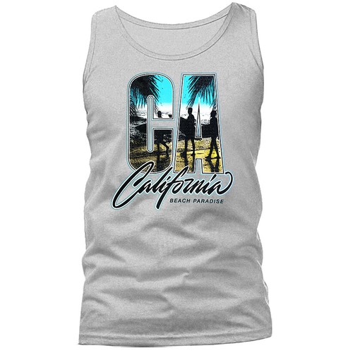 Camiseta sin mangas gráfica estilo de vida Golden State California Beach Paradise Cali - Imagen 10 de 11