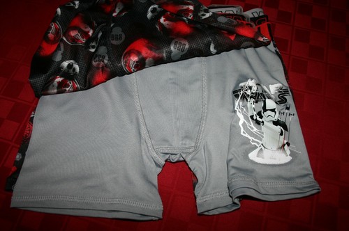 3 BOYS DISNEY STAR WARS ATHLETIC BOXER BRIEFS WICKING BB8 STORM TROOPER 10 NWT - Picture 2 of 4