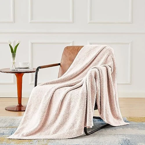  Manta súper suave 50x60 pulgadas - tiro ligero/viaje (50"x60") rosa Foto 4 de 4