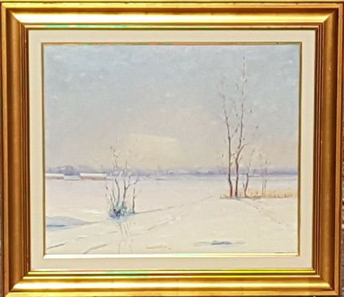 Bruno Coppo (Torino 1937) "Mattino dopo la nevicata". Olio su tela cm 50x60. - Imagen 3 de 12