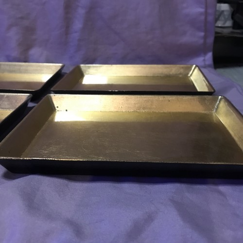 4 - Vintage GOLDEN LEAF Small - CANAPE Petit Serving Plate Tray – 8.25x5.75” - Picture 4 of 9