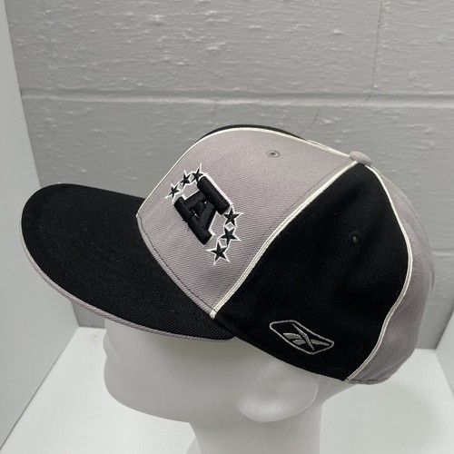 Gorra de colección Oakland LA Vegas Raiders 7-3/4 ajustada 6 paneles plana Bill Reebok - Imagen 11 de 12