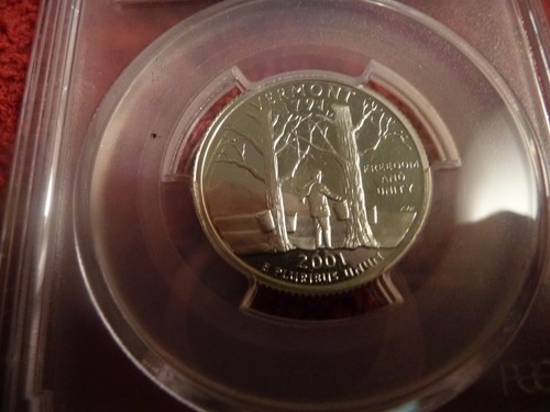 2001 s silver Vermont statehood quarter PCGS PR 69 DCAM - Picture 2 of 3