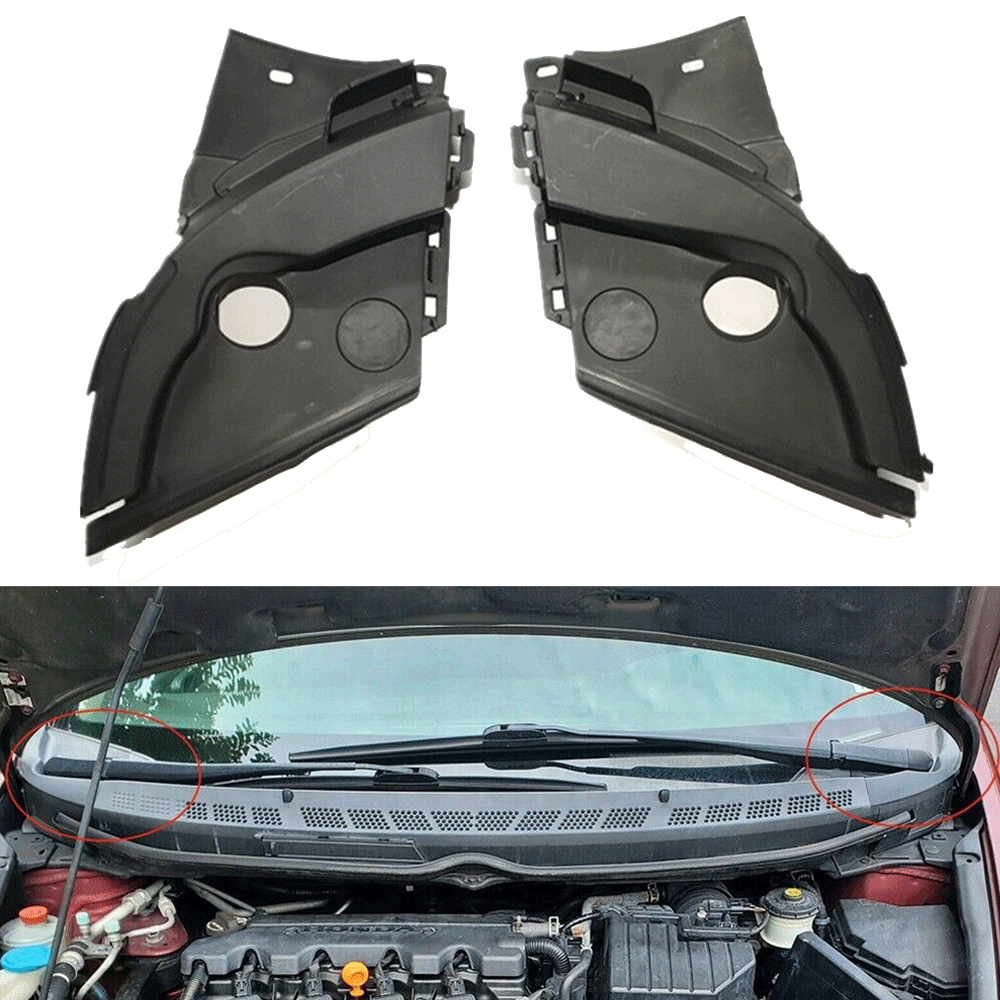 Pair Front Windshield Wiper Arm Trim Cover Panel For Honda