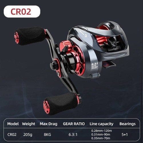Baitcasting Reel High Speed Gear Ratio Fresh Saltwater Magnetic Brake System New - Picture 13 of 15