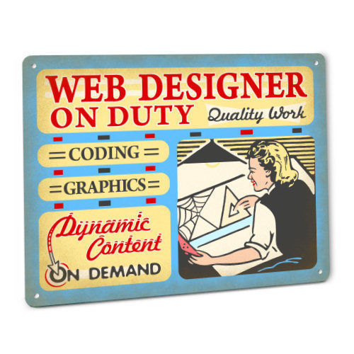Web Designer On Duty Sign Female Coding Website Design PHP Java Python Perl HTML - Picture 1 of 1