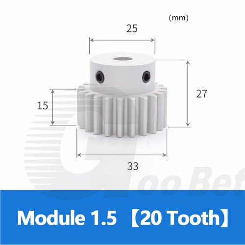Zahnrad Stirnrad aus Aluminium Modul 1,5 mit Nabe 12 - 32 Zähne Motor Ritzel Alu - Bild 16 von 24