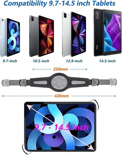 Universal Auto Rücksitz Kopfstütze Halterung Halter für iPad & Android Tablets 9,5-14,5" - Bild 2 von 7