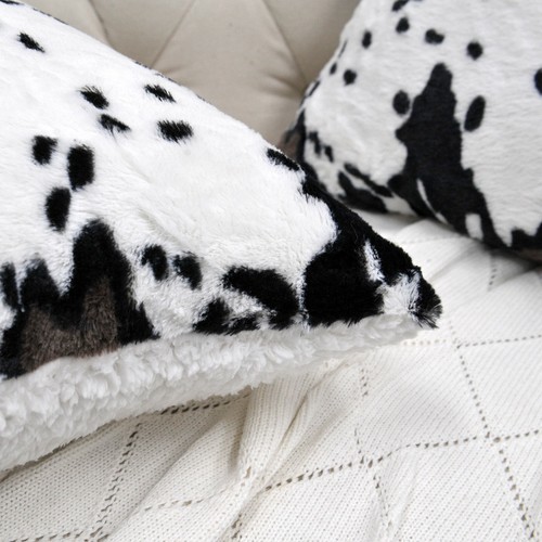 Cow Print Faux Fur Throw Blanket Double-Sided - Warm Fluffy Blanket Farmhouse - Picture 13 of 78