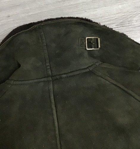 Ralph Lauren Lammfell Wildleder Fledermausfell gefüttert Trenchcoat - Khaki Grün - Bild 10 von 17