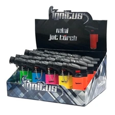 IGNITUS FROSTED COLORS MINI JET GUN TORCH LIGHTER 20CT BOX