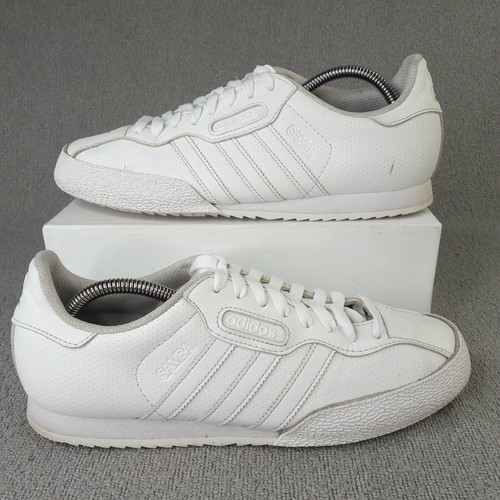 Adidas Trainers Mens UK 8.5 White Samba Super Leather Originals Trefoil FZ3848