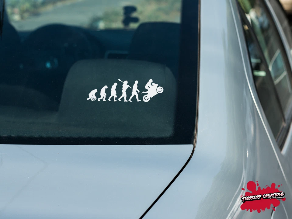 Calcomanía de vinilo Evolution of a Biker - Motocicleta | Harley | Honda | Indian | Suzuki Foto 3 de 4