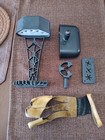Misc.Archerylot leatherfinger glove,Quiver,arrow hood,broadhead toolwhisker rest