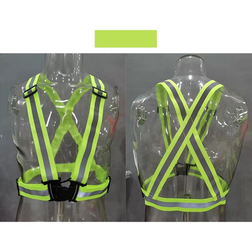 Hi Viz Vest High Vis Safety Visibility Waistcoat Reflective Belt Cycling Strap @ - Picture 18 of 28