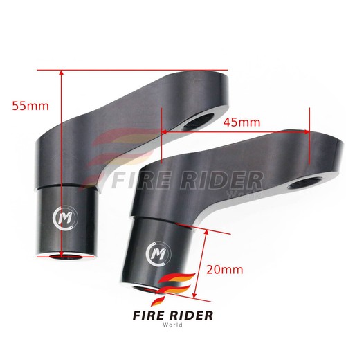 UPVIEW M10 Mirror Risers Extenders For Tiger 955i 00 01 02 03 04 05 06 - Picture 5 of 5