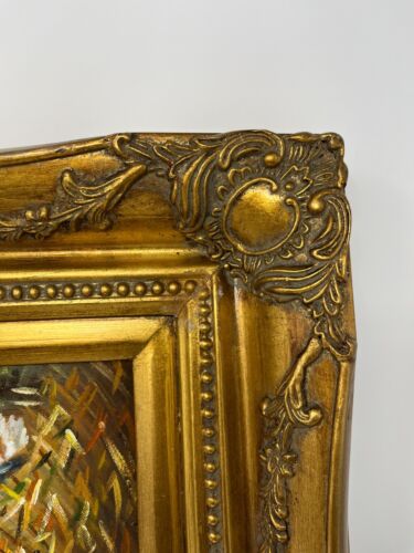 Serene Pond with Ducks in Ornate Gold Frame - Picture 3 of 4