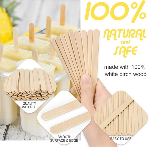 1000pcs Popsicle Sticks, Natural Wooden Food Grade Craft Sticks, 4-1/2 Inch G... - Picture 4 of 5