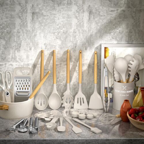 Umite Chef Silicone Kitchen Utensil Set, 34PCS Heat Resistant Kitchen Gadgets... - Picture 3 of 7