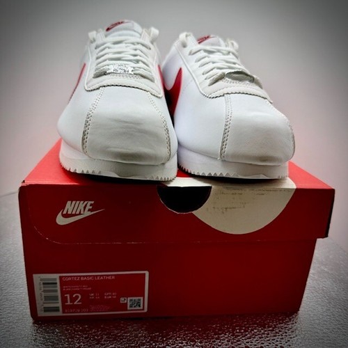 Nike Cortez Basic Leather Forrest Gump White Blue Red 819719-103 Men's Size 12 - Picture 2 of 8