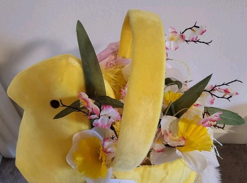Peeps Yellow Chick Plush Easter Basket New With Defect - Picture 6 of 9