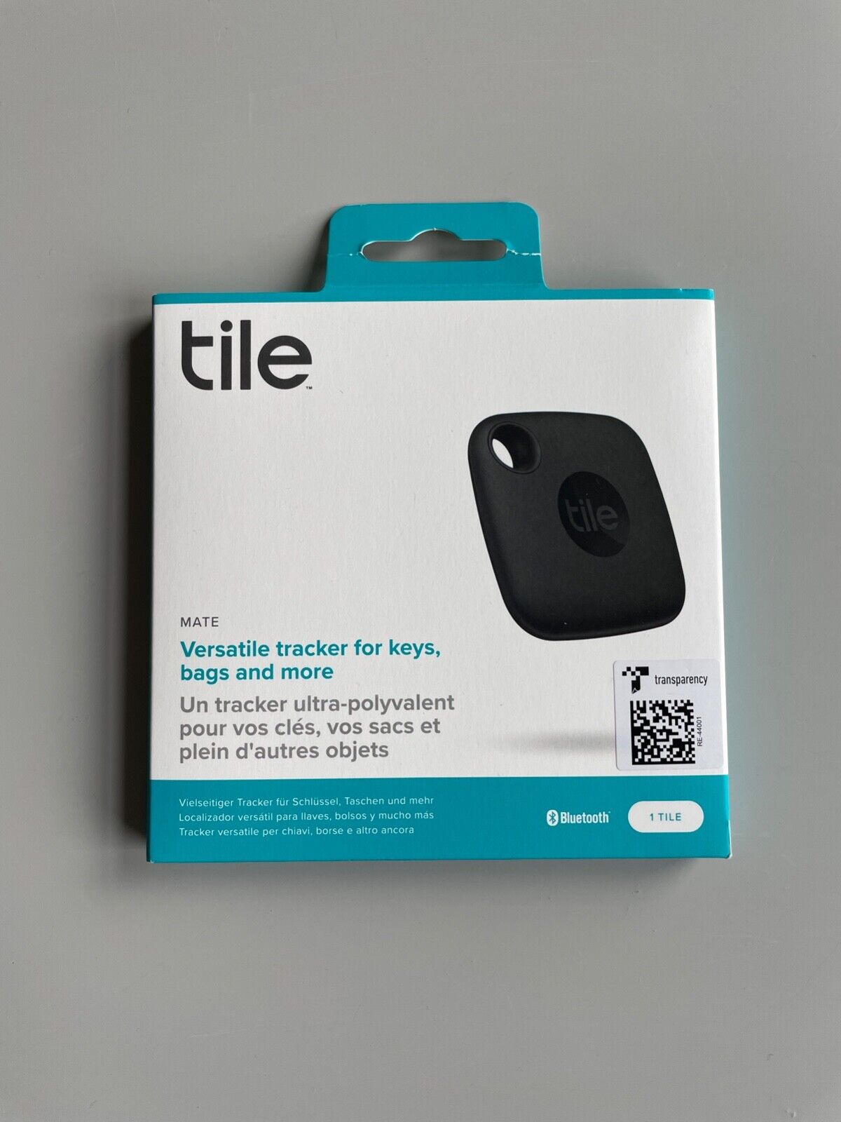 NEW Tile Mate 2022 Item Finder Bluetooth Key Finder Tracker RE-44001 Black  819039022828