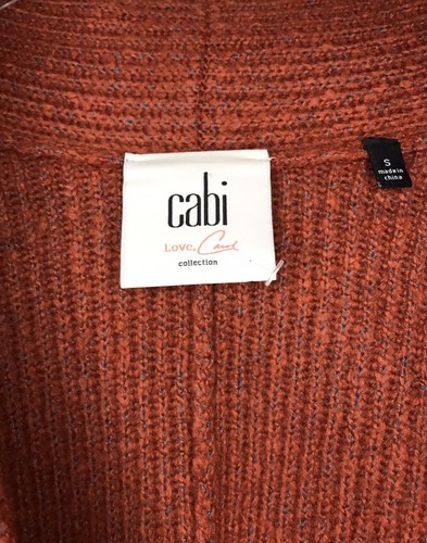 Cabi Love Carol Small Rosewood Orange Dolman Sleeve Women’s Cardigan Sweater - Picture 10 of 10
