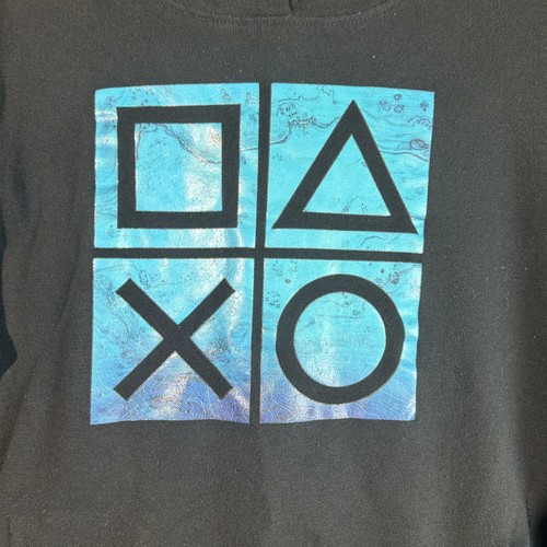 PlayStation Video Game Controller Logo Hoodie Sweatshirt Youth Size 18 - Picture 2 of 8